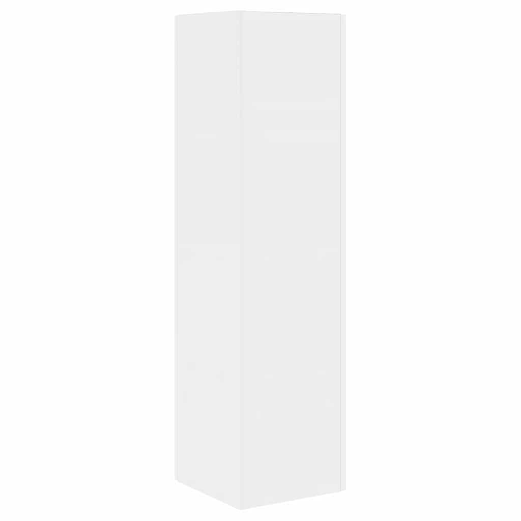 Hoekkast Hoogglans wit 27,5x27x102cm Bewerkt hout is nu te koop bij PeponiXL, paradijselijk wonen!