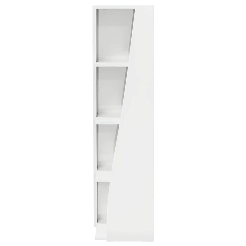 Hoekkast Hoogglans wit 27,5x27x102cm Bewerkt hout is nu te koop bij PeponiXL, paradijselijk wonen!