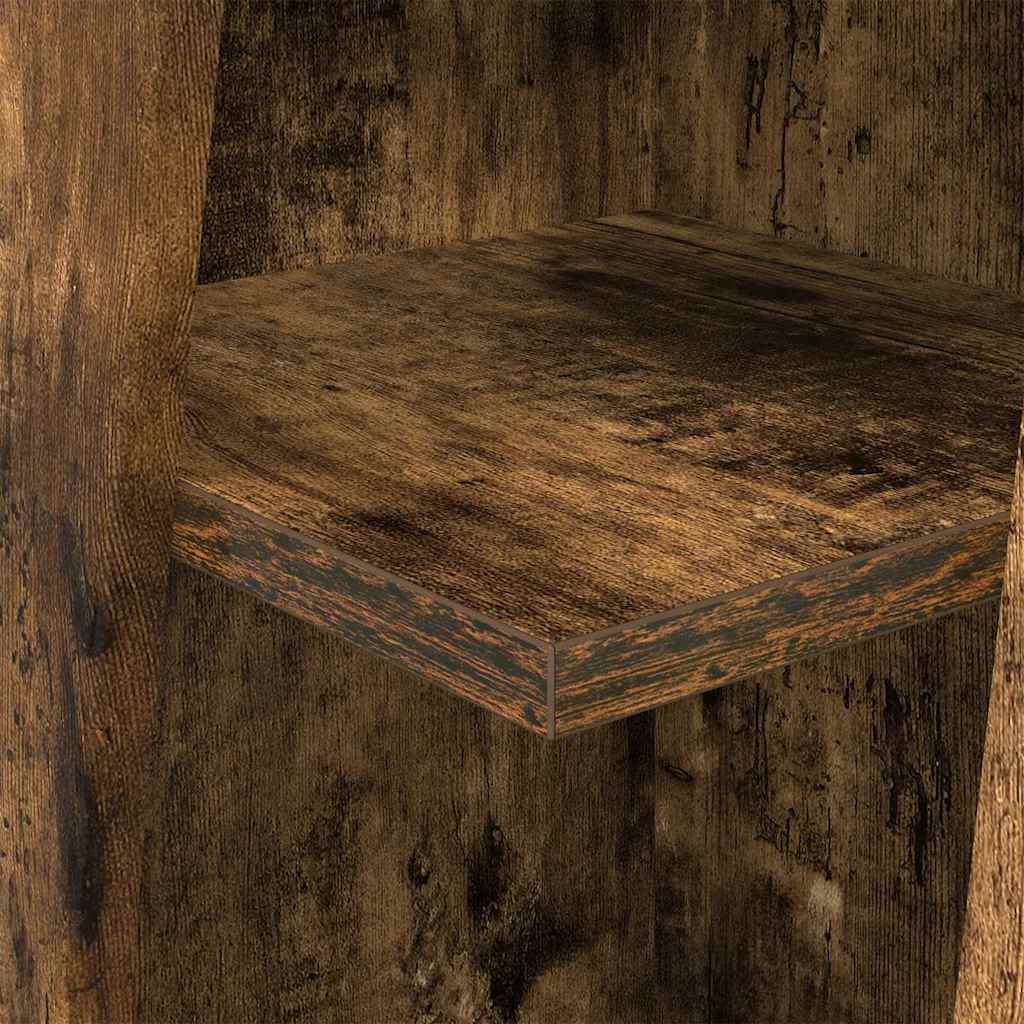 Hoekkast Gerookt eiken 27,5x27x102cm Bewerkt hout is nu te koop bij PeponiXL, paradijselijk wonen!