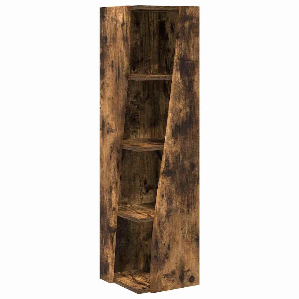 Hoekkast Gerookt eiken 27,5x27x102cm Bewerkt hout is nu te koop bij PeponiXL, paradijselijk wonen!