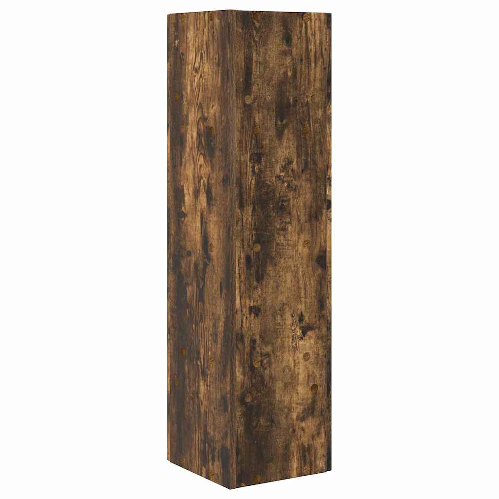 Hoekkast Gerookt eiken 27,5x27x102cm Bewerkt hout is nu te koop bij PeponiXL, paradijselijk wonen!