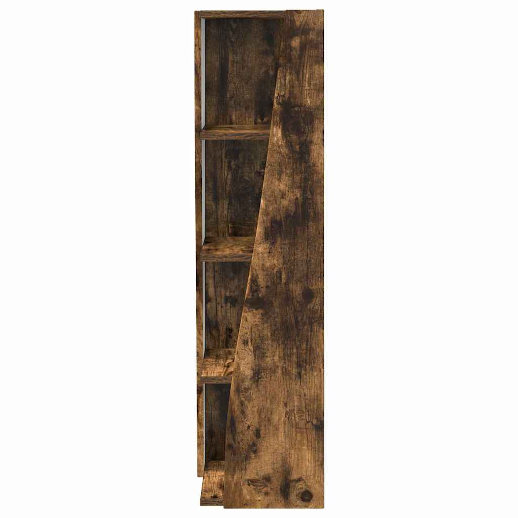 Hoekkast Gerookt eiken 27,5x27x102cm Bewerkt hout is nu te koop bij PeponiXL, paradijselijk wonen!