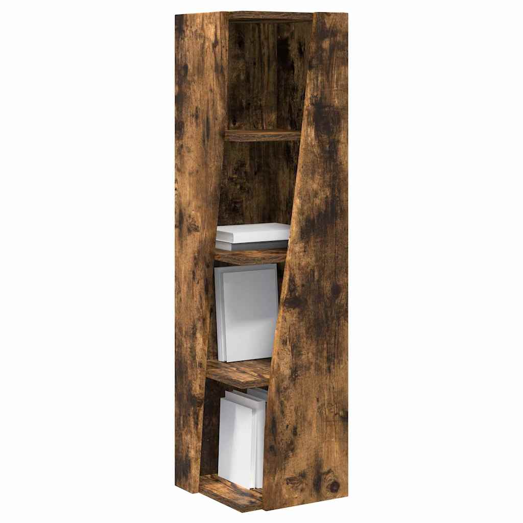 Hoekkast Gerookt eiken 27,5x27x102cm Bewerkt hout is nu te koop bij PeponiXL, paradijselijk wonen!
