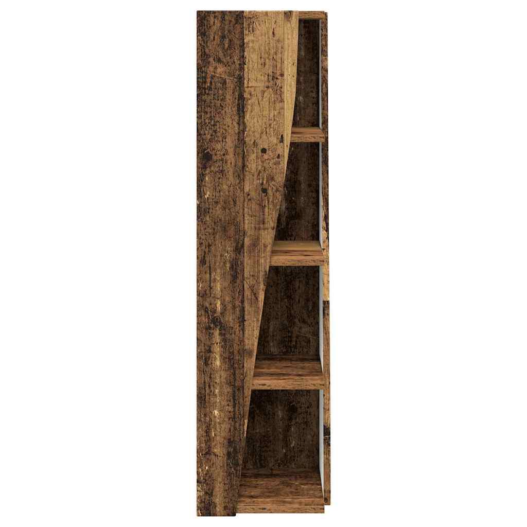 Hoekkast Gerookt eiken 27,5x27x102cm Bewerkt hout is nu te koop bij PeponiXL, paradijselijk wonen!
