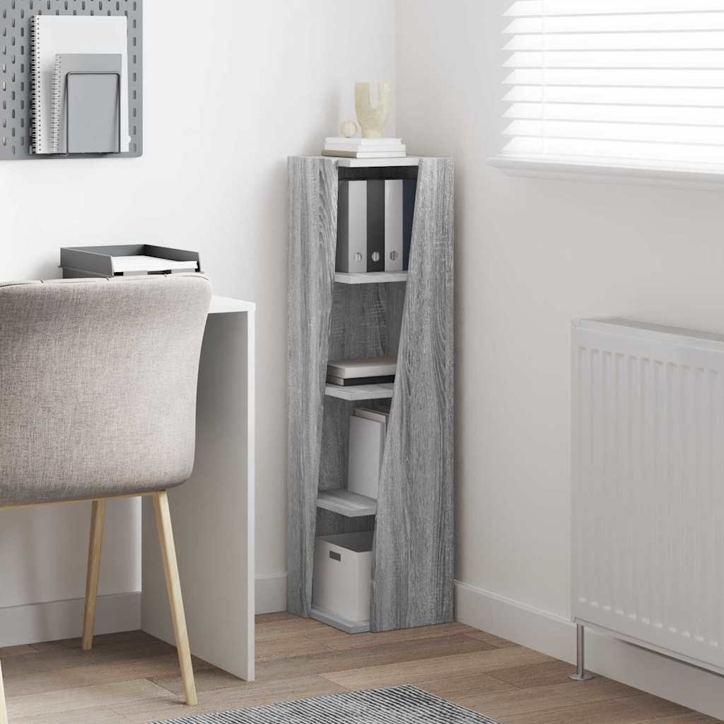 Hoekkast Grijs Sonoma 27,5x27x102cm Bewerkt hout is nu te koop bij PeponiXL, paradijselijk wonen!
