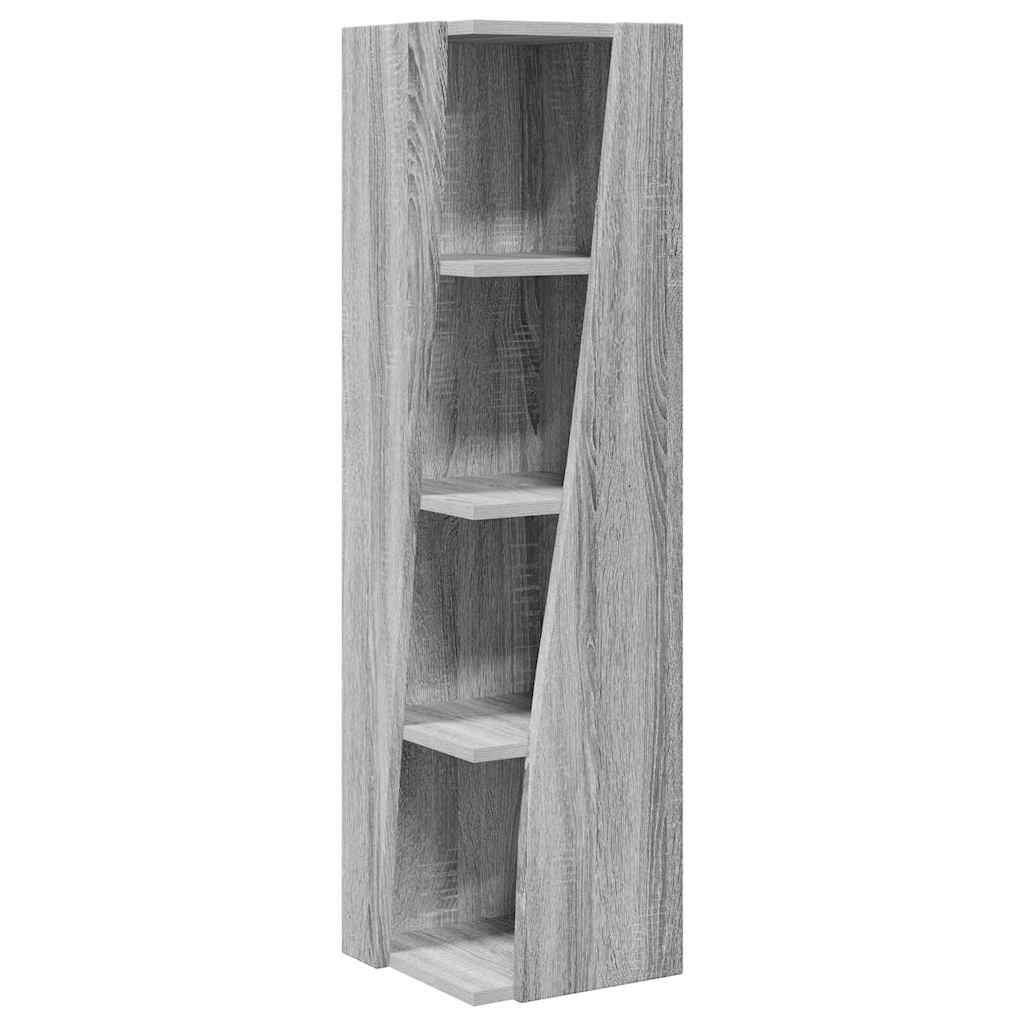 Hoekkast Grijs Sonoma 27,5x27x102cm Bewerkt hout is nu te koop bij PeponiXL, paradijselijk wonen!