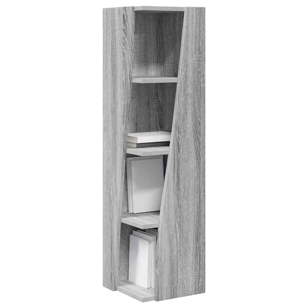 Hoekkast Grijs Sonoma 27,5x27x102cm Bewerkt hout is nu te koop bij PeponiXL, paradijselijk wonen!