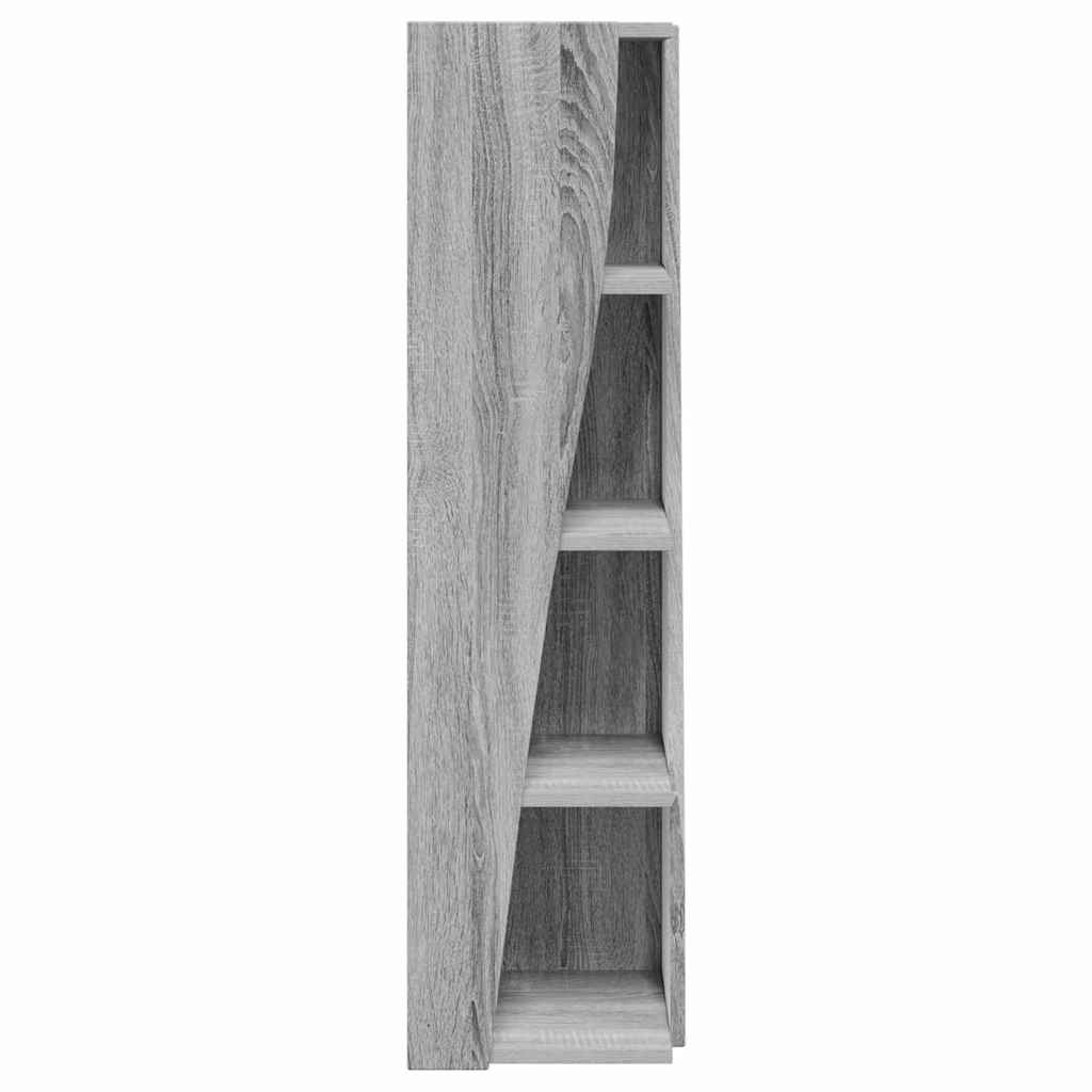 Hoekkast Grijs Sonoma 27,5x27x102cm Bewerkt hout is nu te koop bij PeponiXL, paradijselijk wonen!