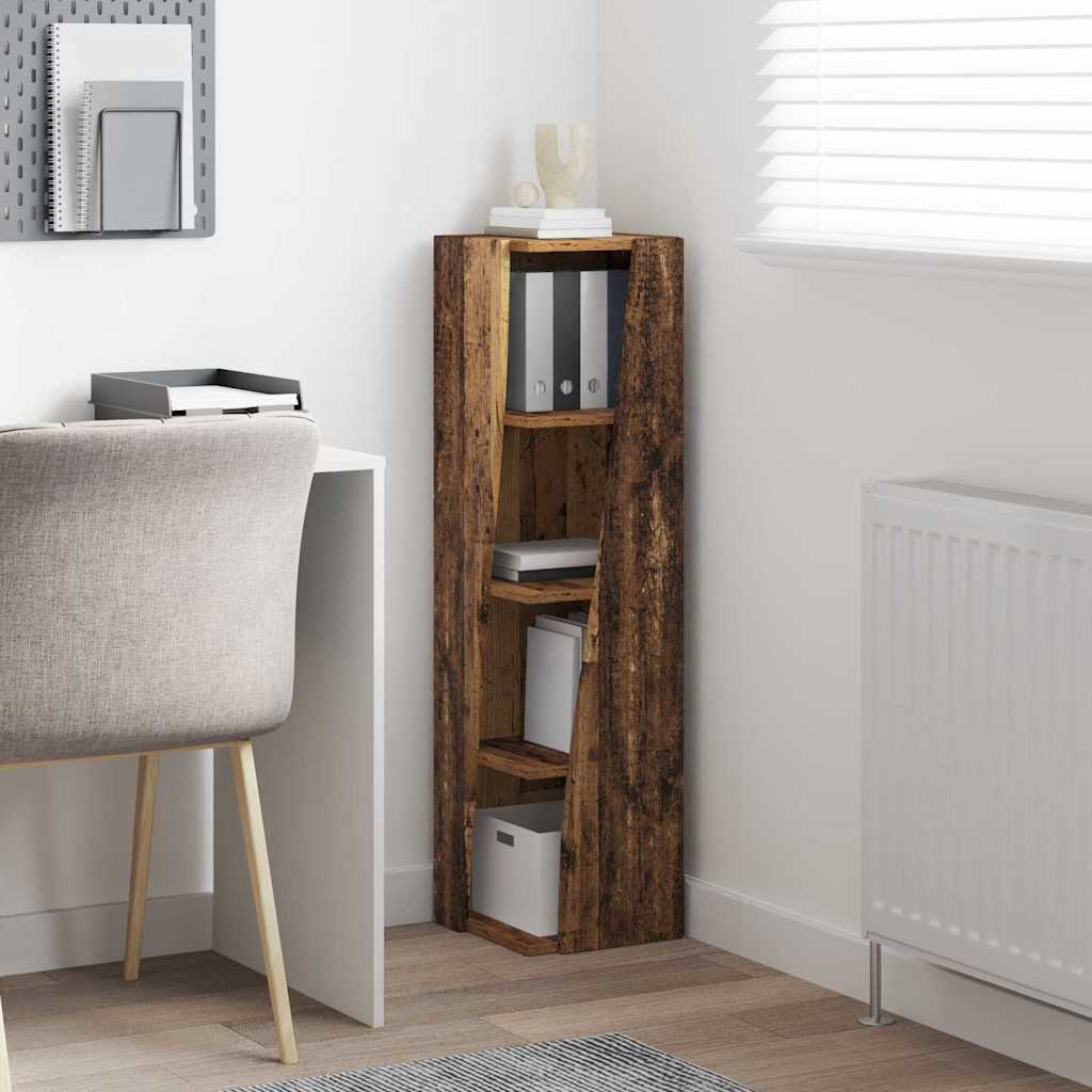Hoekkast Oudhout 27,5x27x102cm Bewerkt hout is nu te koop bij PeponiXL, paradijselijk wonen!