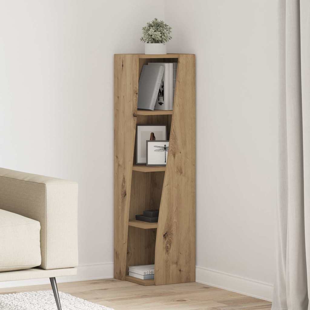 Hoekkast Artisan Eiken 27,5x27x102cm Bewerkt hout is nu te koop bij PeponiXL, paradijselijk wonen!