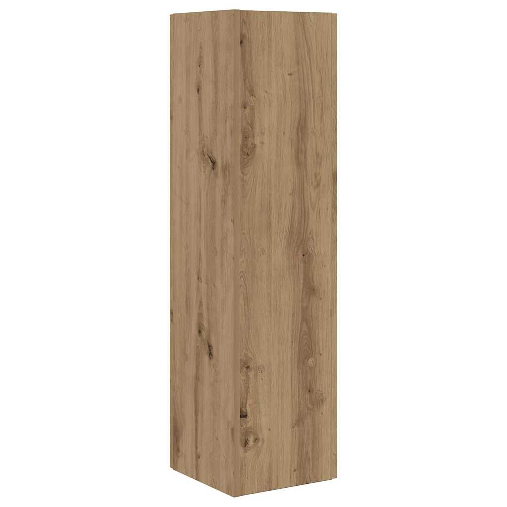 Hoekkast Artisan Eiken 27,5x27x102cm Bewerkt hout is nu te koop bij PeponiXL, paradijselijk wonen!
