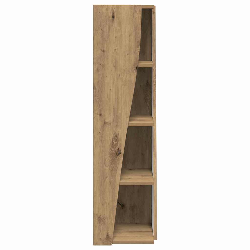 Hoekkast Artisan Eiken 27,5x27x102cm Bewerkt hout is nu te koop bij PeponiXL, paradijselijk wonen!
