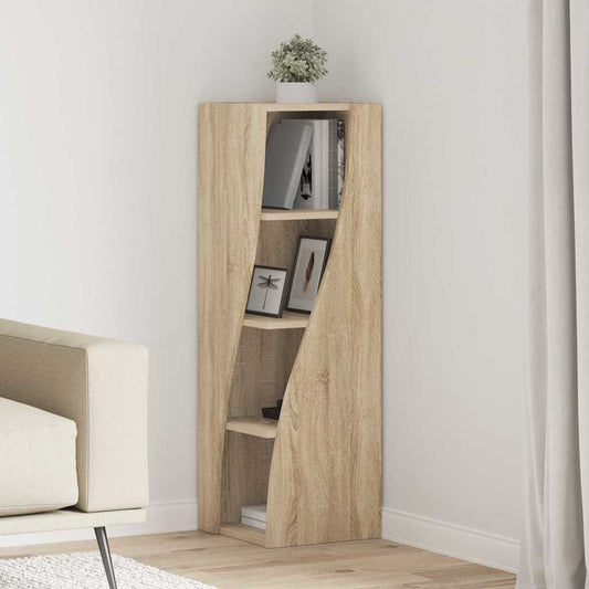 Hoekkast Sonoma Eiken 32x32x102cm Bewerkt hout is nu te koop bij PeponiXL, paradijselijk wonen!