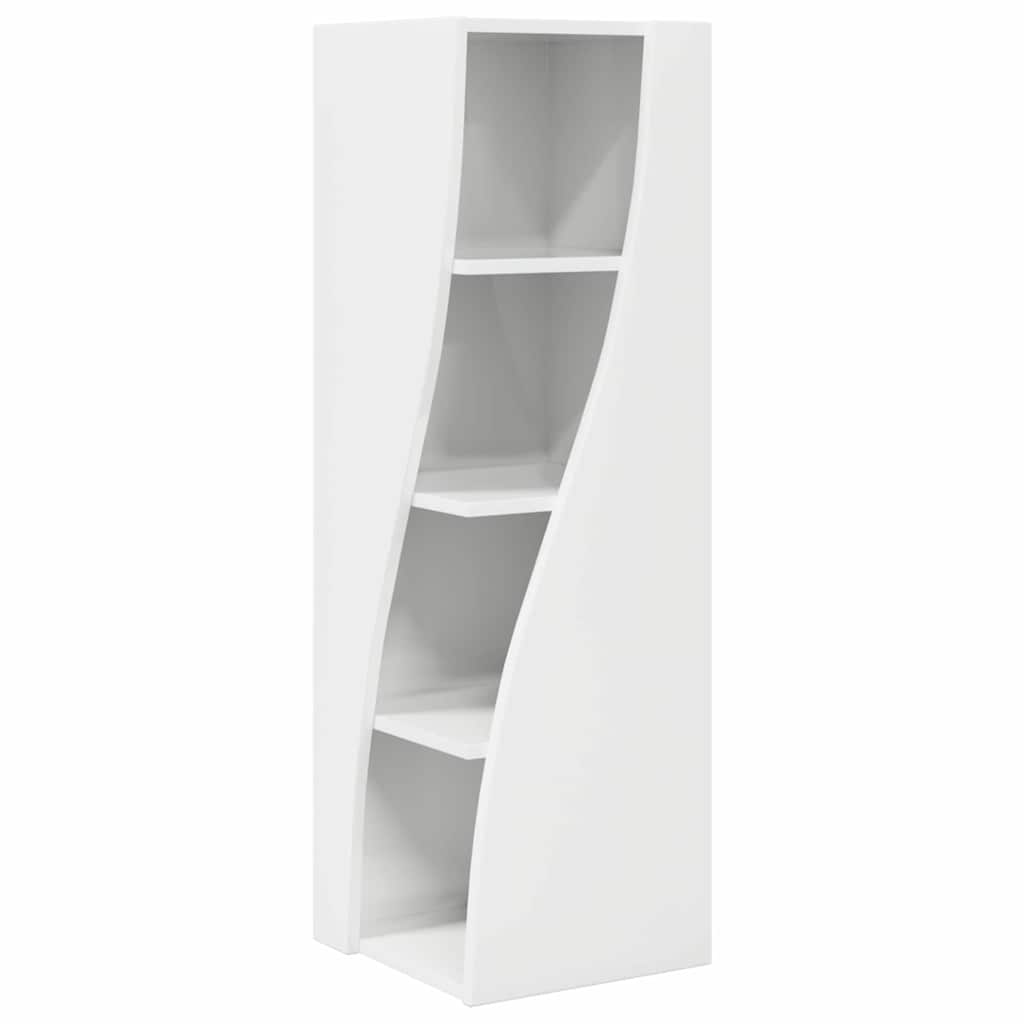 Hoekkast Hoogglans wit 32x32x102cm Bewerkt hout is nu te koop bij PeponiXL, paradijselijk wonen!