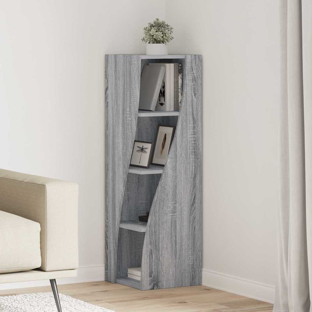 Hoekkast Grijs Sonoma 32x32x102cm Bewerkt hout is nu te koop bij PeponiXL, paradijselijk wonen!