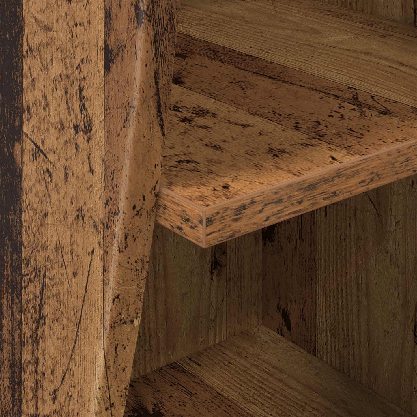 Hoekkast Oudhout 32x32x102cm Bewerkt hout