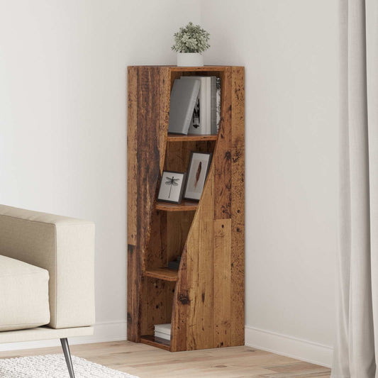 Hoekkast Oudhout 32x32x102cm Bewerkt hout is nu te koop bij PeponiXL, paradijselijk wonen!