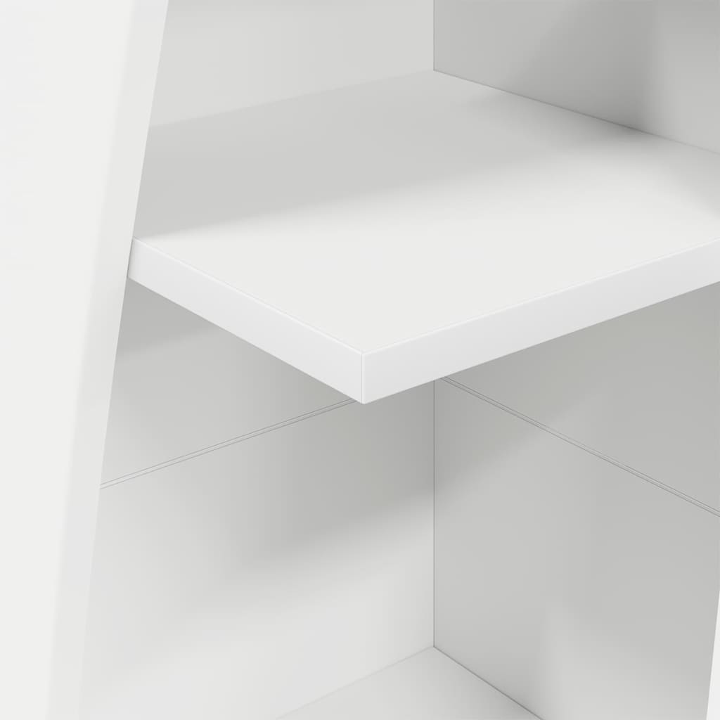 Hoekkast Wit 27,5x27x140cm Bewerkt hout is nu te koop bij PeponiXL, paradijselijk wonen!