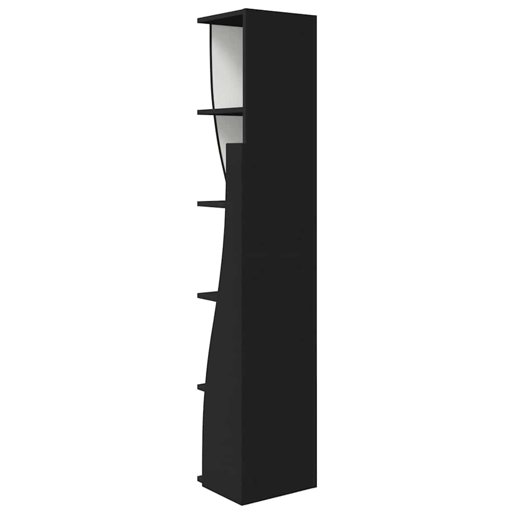Hoekkast Zwart 27,5x27x140cm Bewerkt hout is nu te koop bij PeponiXL, paradijselijk wonen!