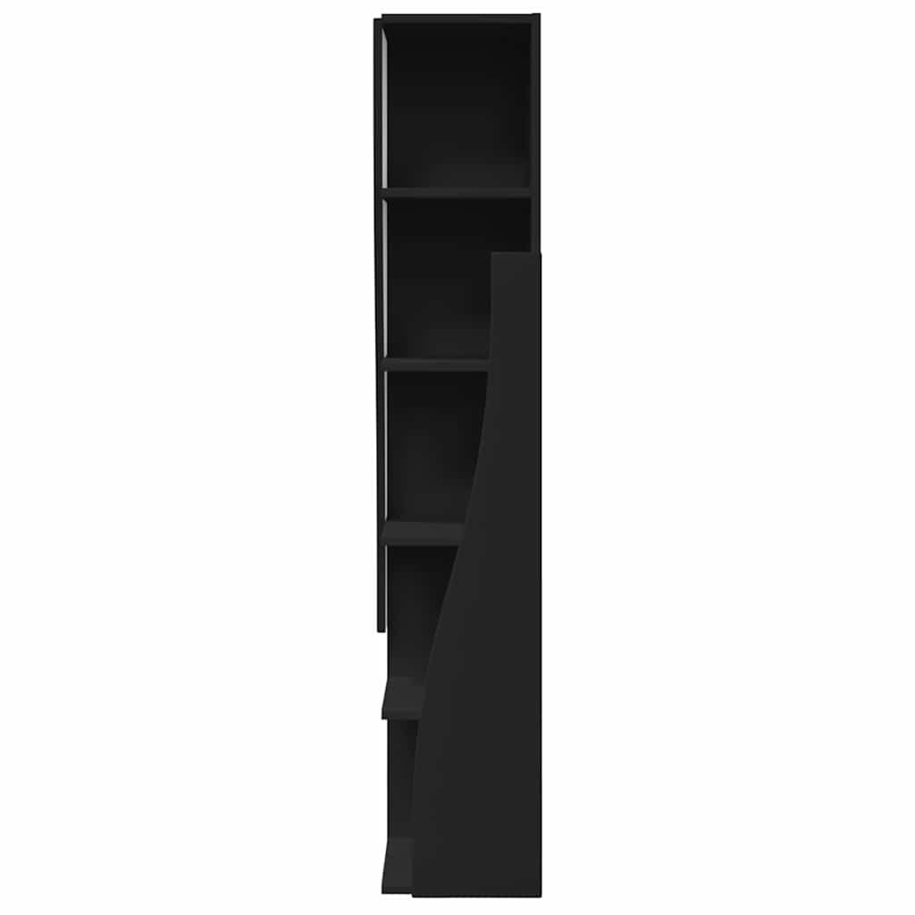 Hoekkast Zwart 27,5x27x140cm Bewerkt hout is nu te koop bij PeponiXL, paradijselijk wonen!