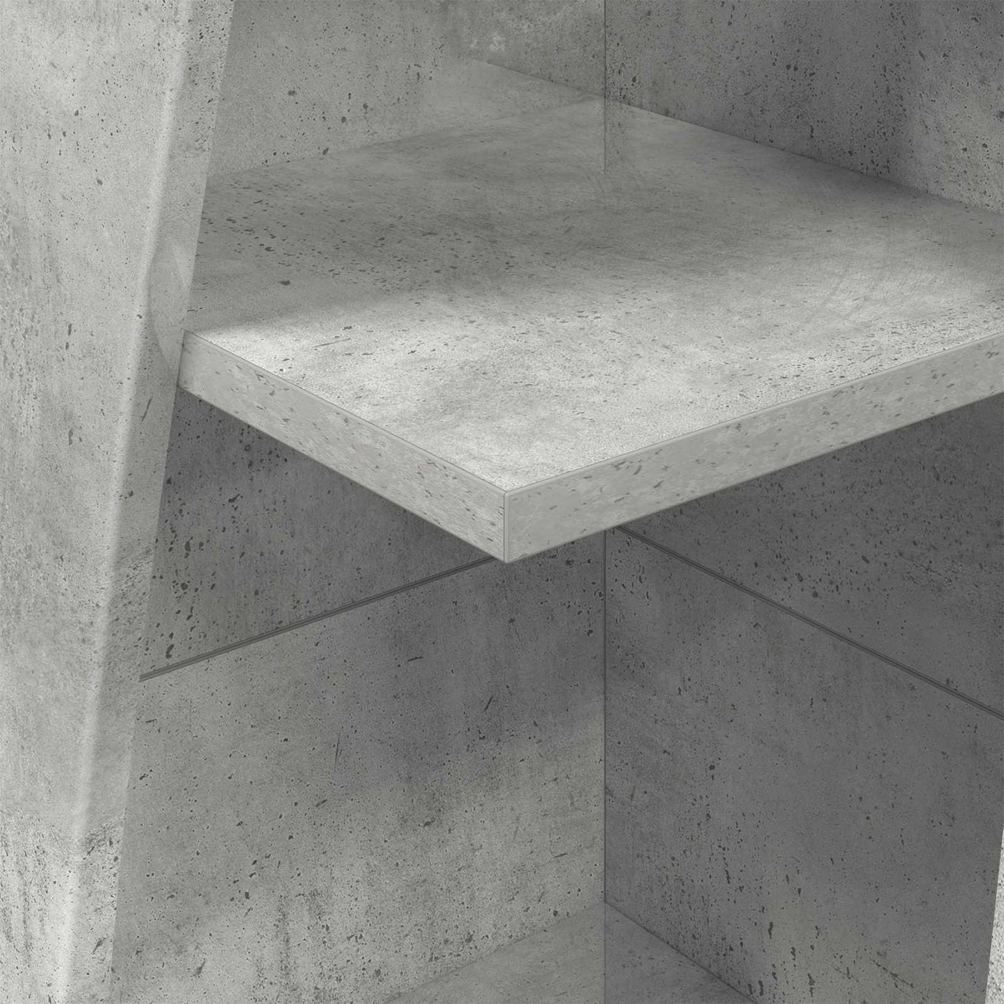 Hoekkast 27,5x27x140cm Bewerkt hout Beton Grijs is nu te koop bij PeponiXL, paradijselijk wonen!