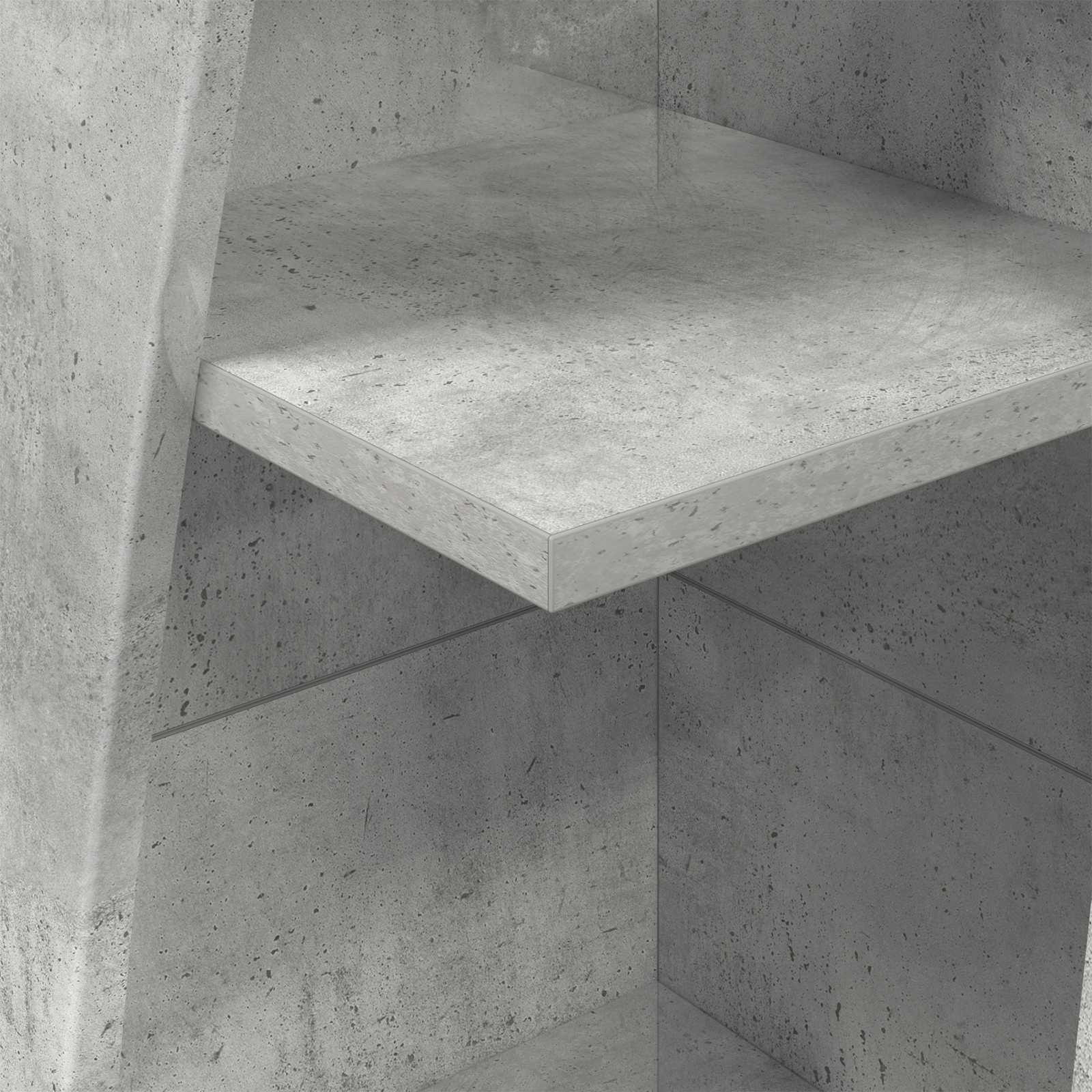 Hoekkast 27,5x27x140cm Bewerkt hout Beton Grijs is nu te koop bij PeponiXL, paradijselijk wonen!