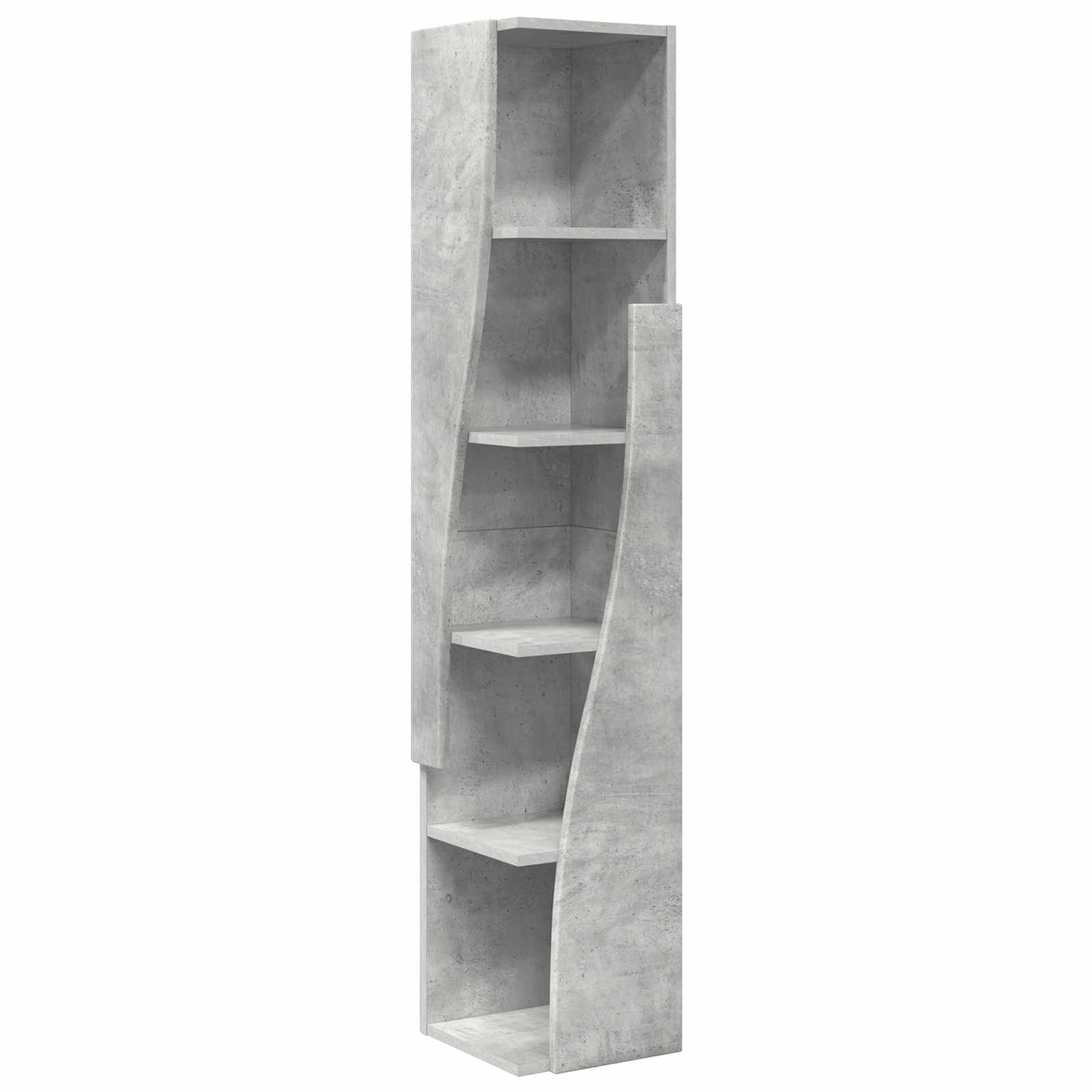 Hoekkast 27,5x27x140cm Bewerkt hout Beton Grijs is nu te koop bij PeponiXL, paradijselijk wonen!