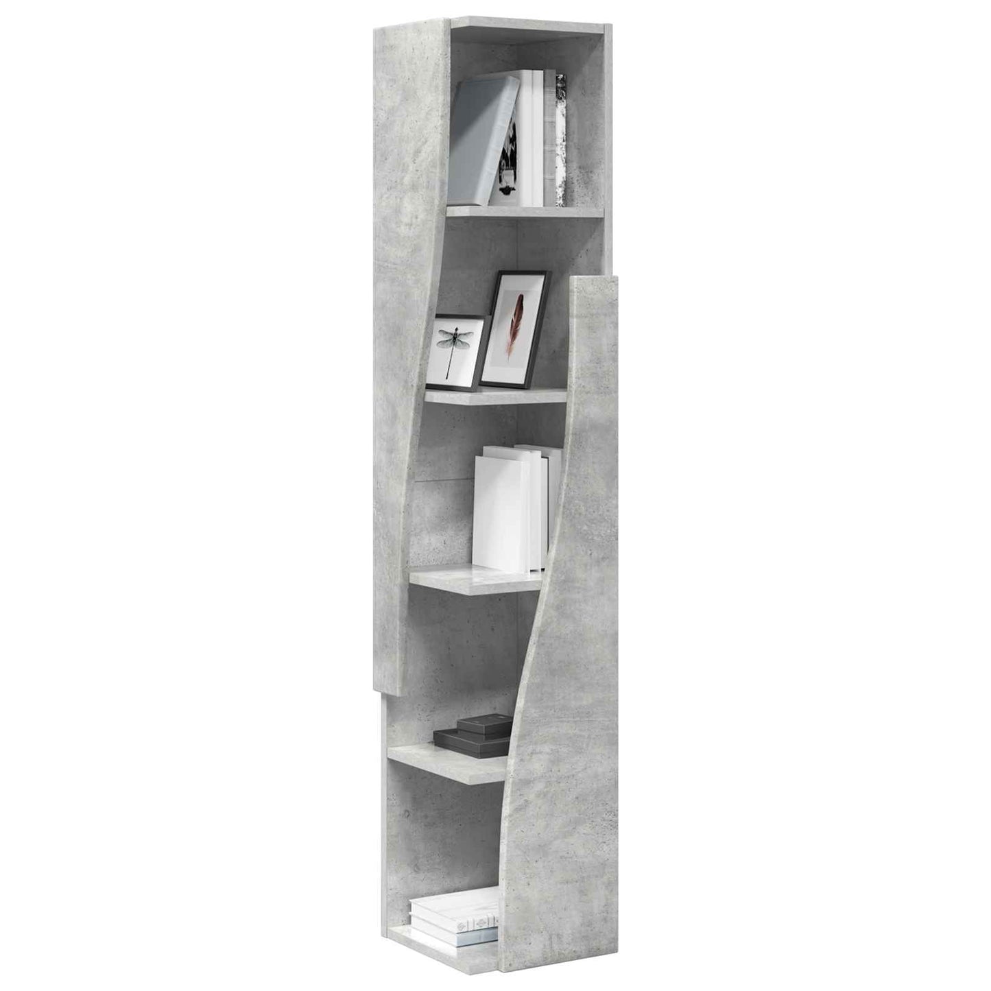 Hoekkast 27,5x27x140cm Bewerkt hout Beton Grijs is nu te koop bij PeponiXL, paradijselijk wonen!