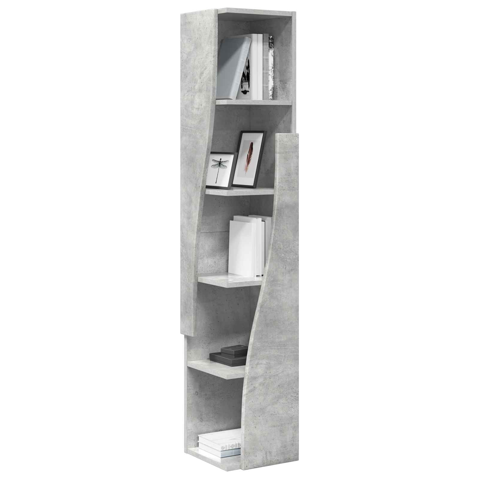 Hoekkast 27,5x27x140cm Bewerkt hout Beton Grijs is nu te koop bij PeponiXL, paradijselijk wonen!