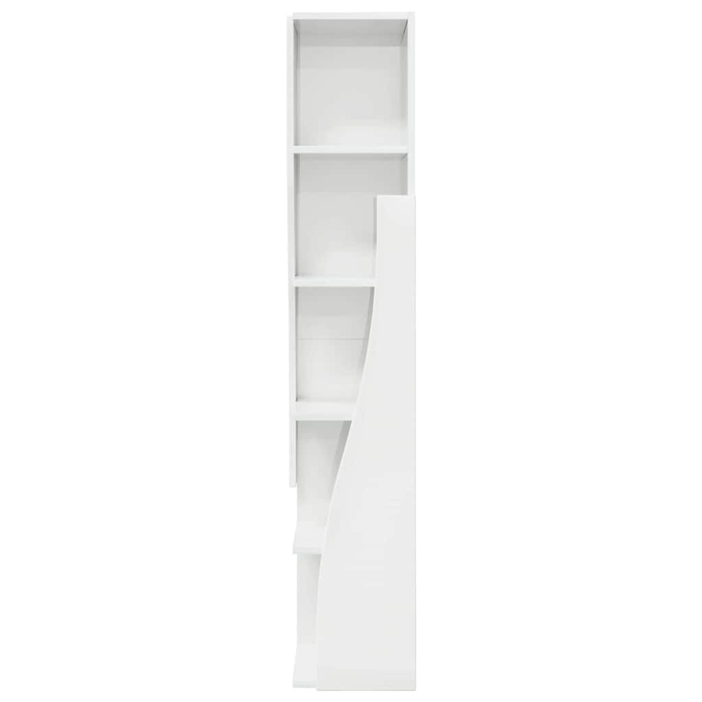 Hoekkast Hoogglans wit 27,5x27x140cm Bewerkt hout is nu te koop bij PeponiXL, paradijselijk wonen!