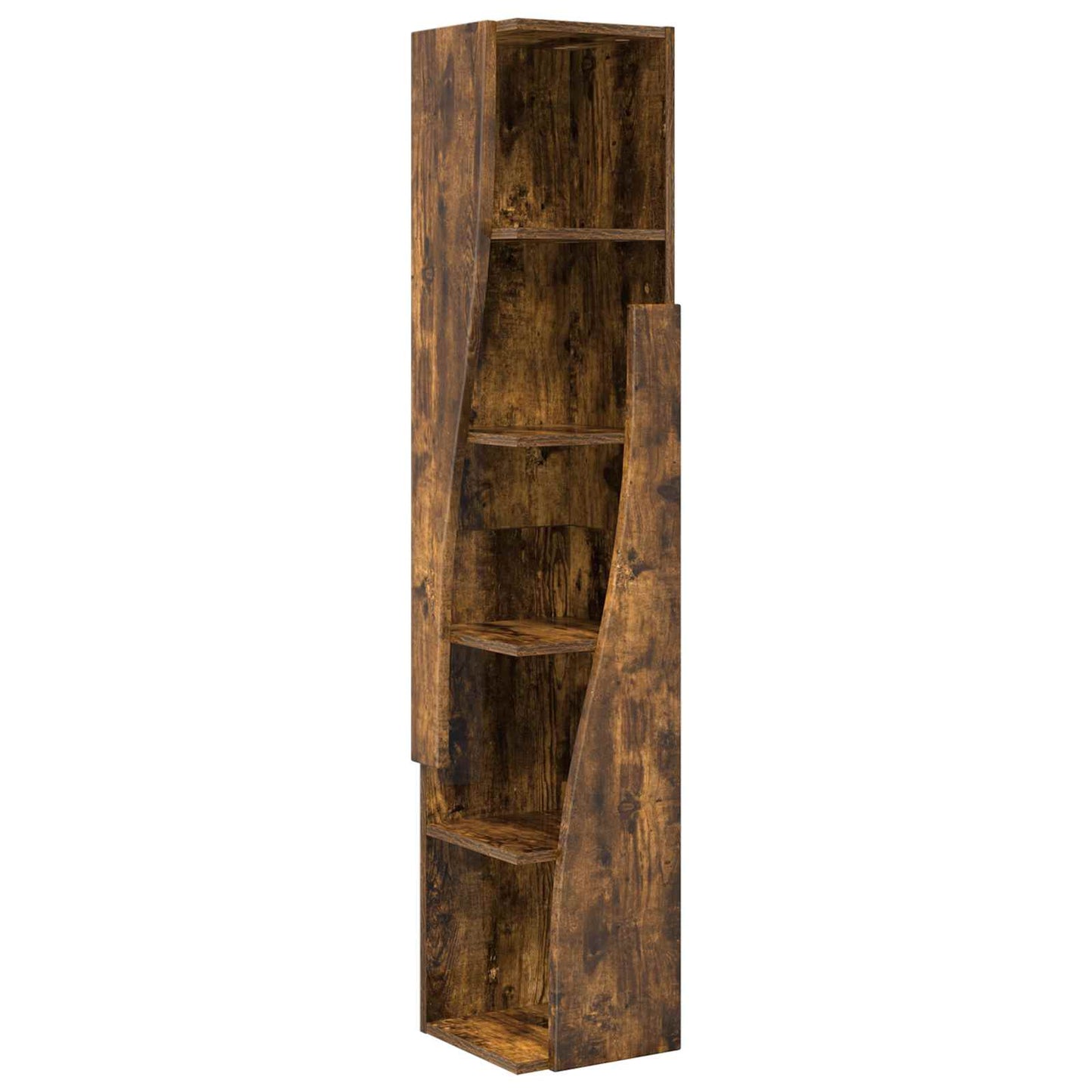 Hoekkast 27,5x27x140cm Bewerkt hout Gerookt eiken is nu te koop bij PeponiXL, paradijselijk wonen!