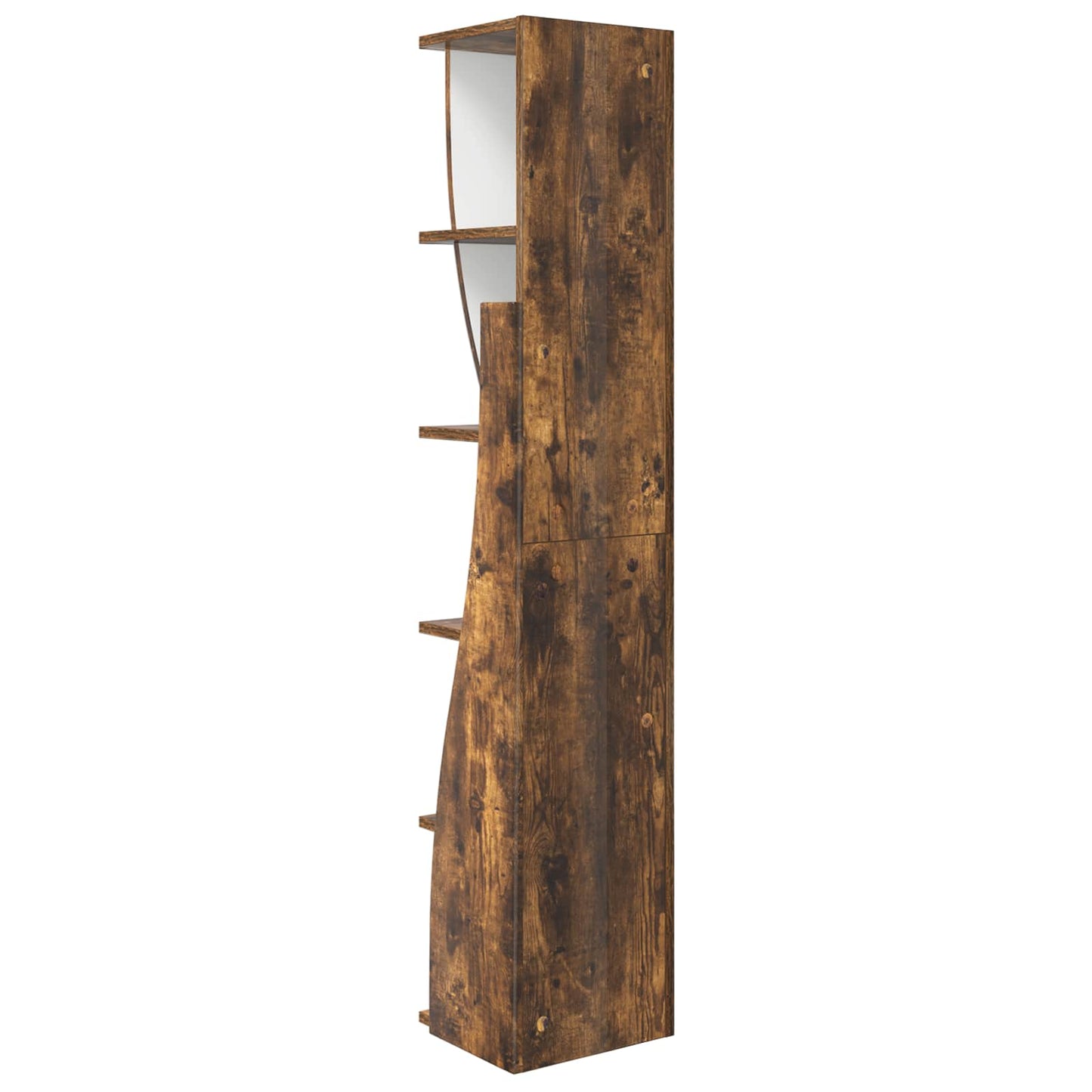 Hoekkast 27,5x27x140cm Bewerkt hout Gerookt eiken is nu te koop bij PeponiXL, paradijselijk wonen!