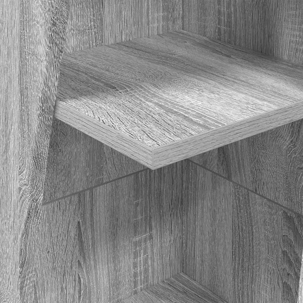 Hoekkast Grijs Sonoma 27,5x27x140cm Bewerkt hout is nu te koop bij PeponiXL, paradijselijk wonen!
