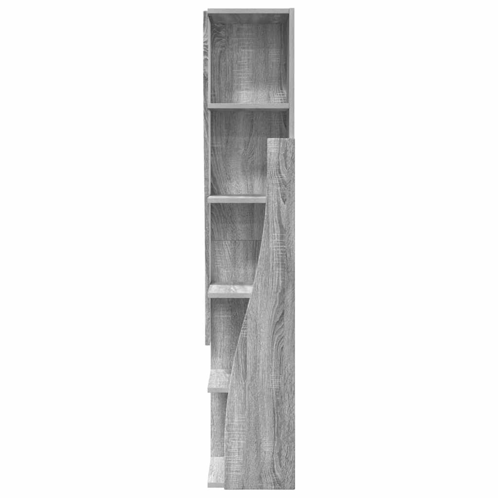 Hoekkast Grijs Sonoma 27,5x27x140cm Bewerkt hout is nu te koop bij PeponiXL, paradijselijk wonen!
