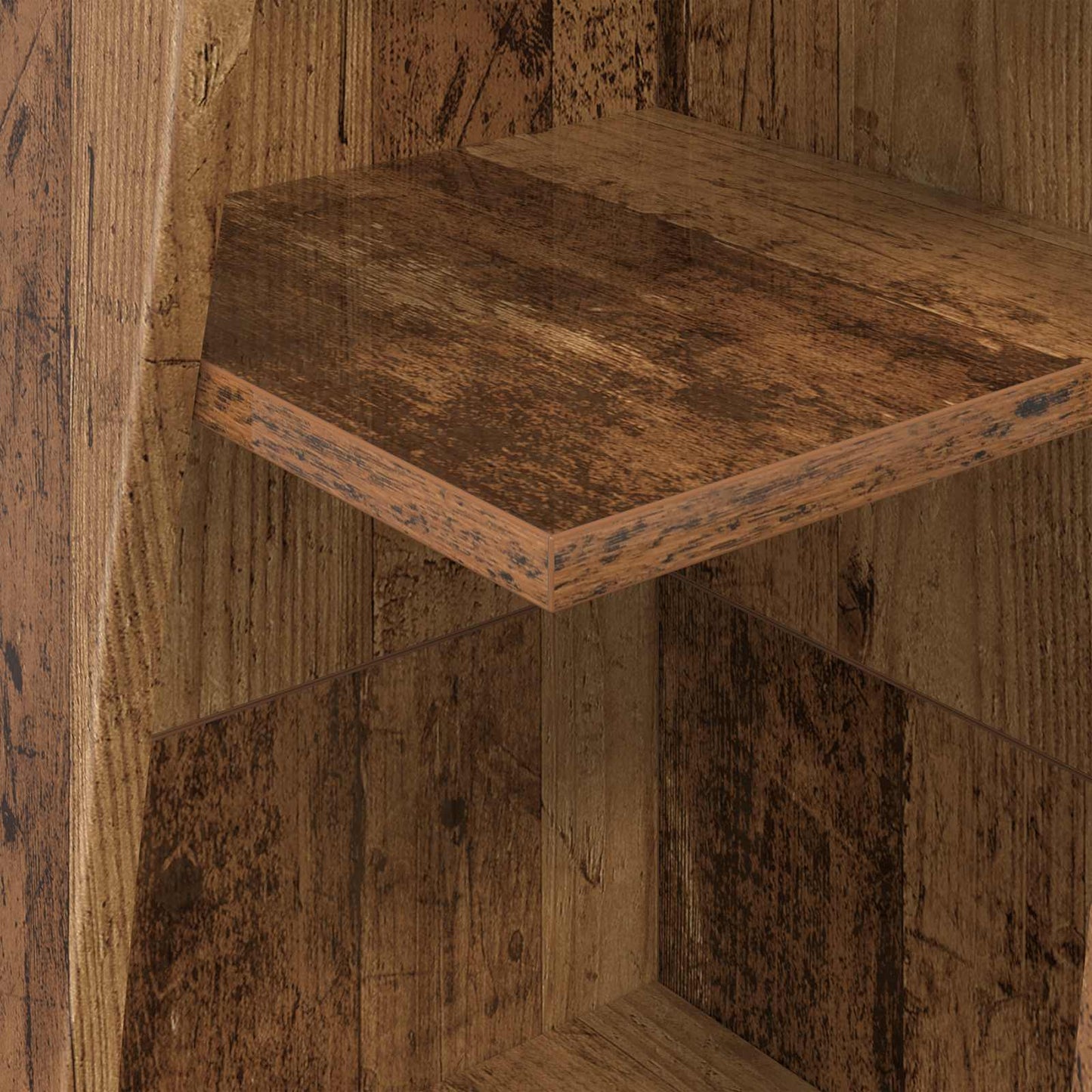 Hoekkast 27,5x27x140cm Bewerkt hout Oudhout is nu te koop bij PeponiXL, paradijselijk wonen!