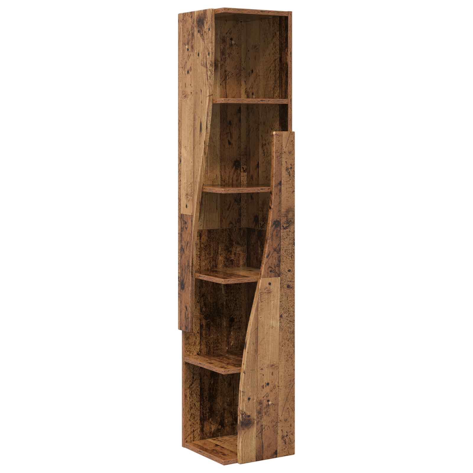 Hoekkast 27,5x27x140cm Bewerkt hout Oudhout is nu te koop bij PeponiXL, paradijselijk wonen!