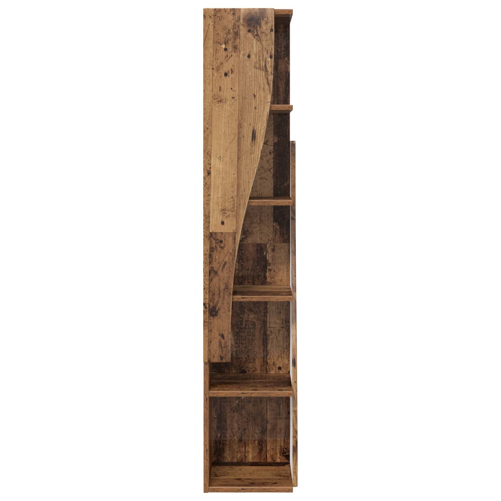 Hoekkast 27,5x27x140cm Bewerkt hout Oudhout is nu te koop bij PeponiXL, paradijselijk wonen!