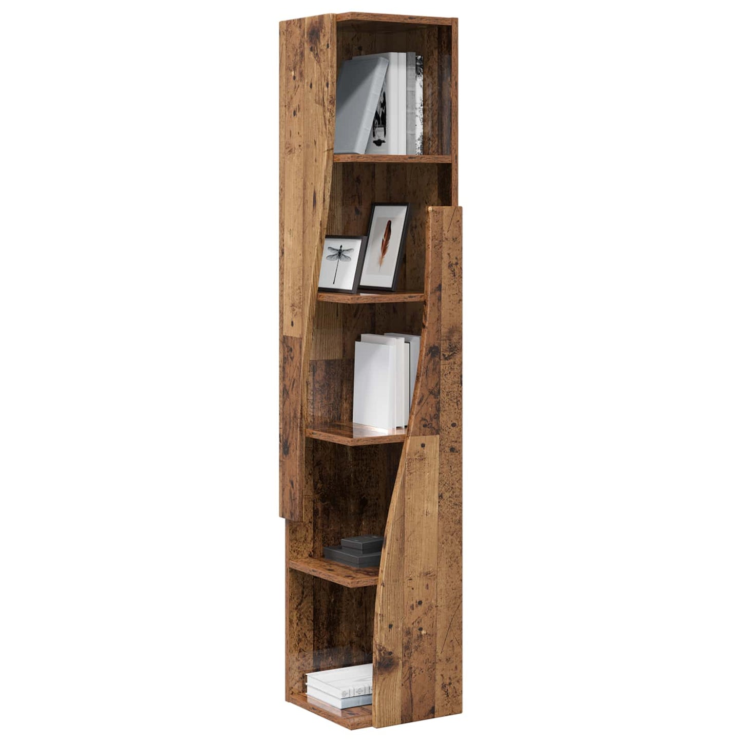 Hoekkast 27,5x27x140cm Bewerkt hout Oudhout is nu te koop bij PeponiXL, paradijselijk wonen!