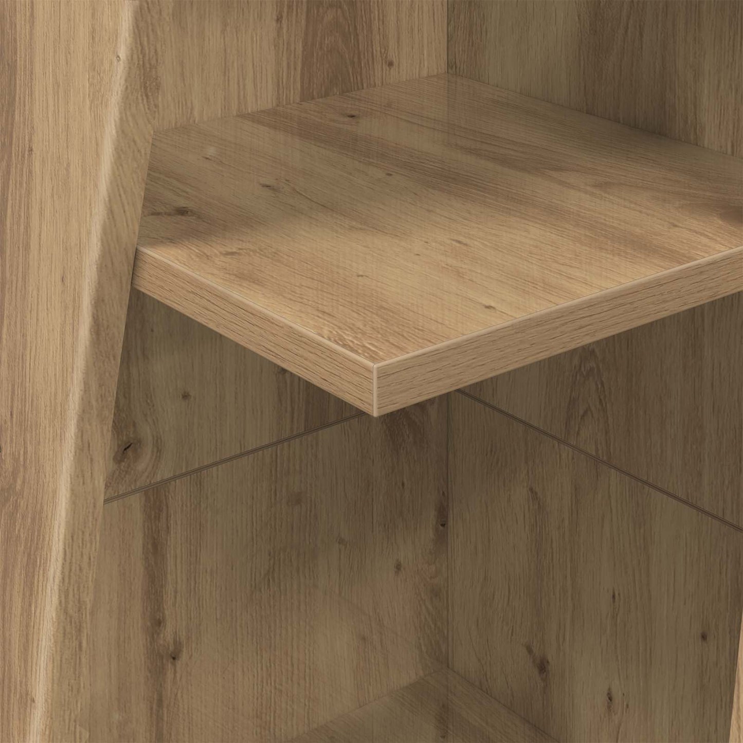 Hoekkast 27,5x27x140cm Bewerkt hout Artisan Eiken is nu te koop bij PeponiXL, paradijselijk wonen!