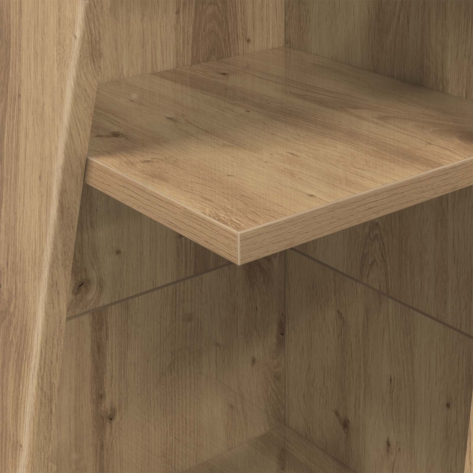 Hoekkast 27,5x27x140cm Bewerkt hout Artisan Eiken is nu te koop bij PeponiXL, paradijselijk wonen!