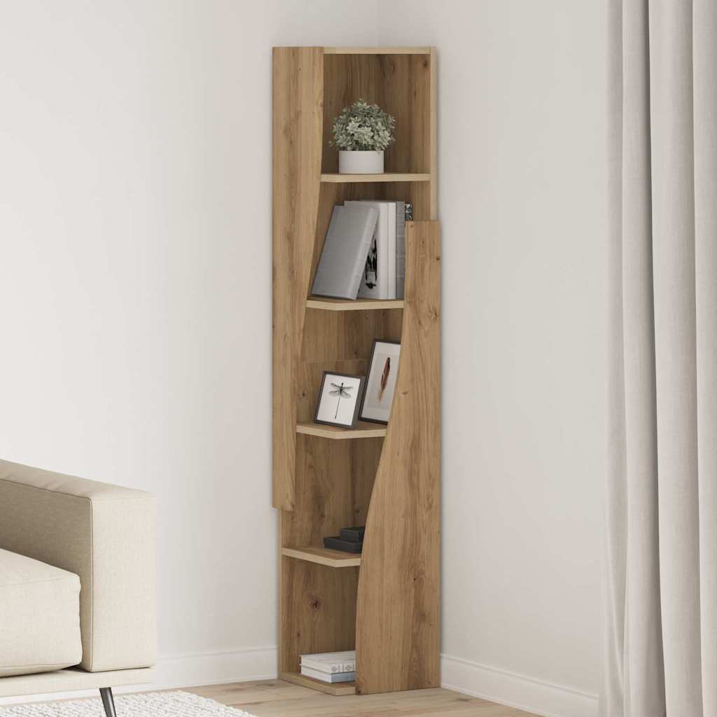 Hoekkast Artisan Eiken 27,5x27x140cm Bewerkt hout