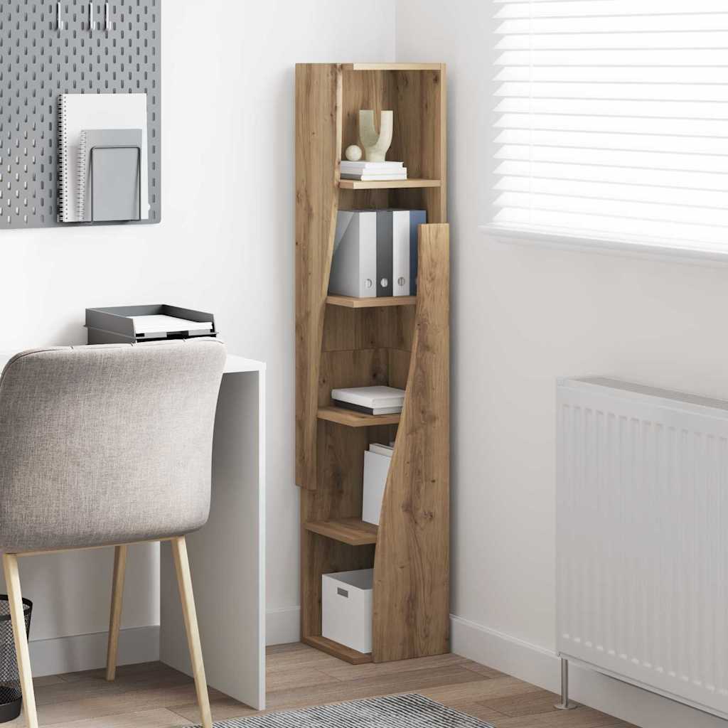 Hoekkast Artisan Eiken 27,5x27x140cm Bewerkt hout