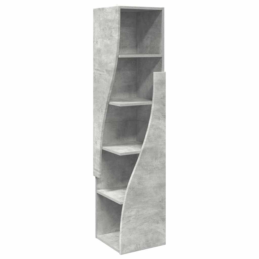 Hoekkast Beton Grijs 32x32x140cm Bewerkt hout is nu te koop bij PeponiXL, paradijselijk wonen!