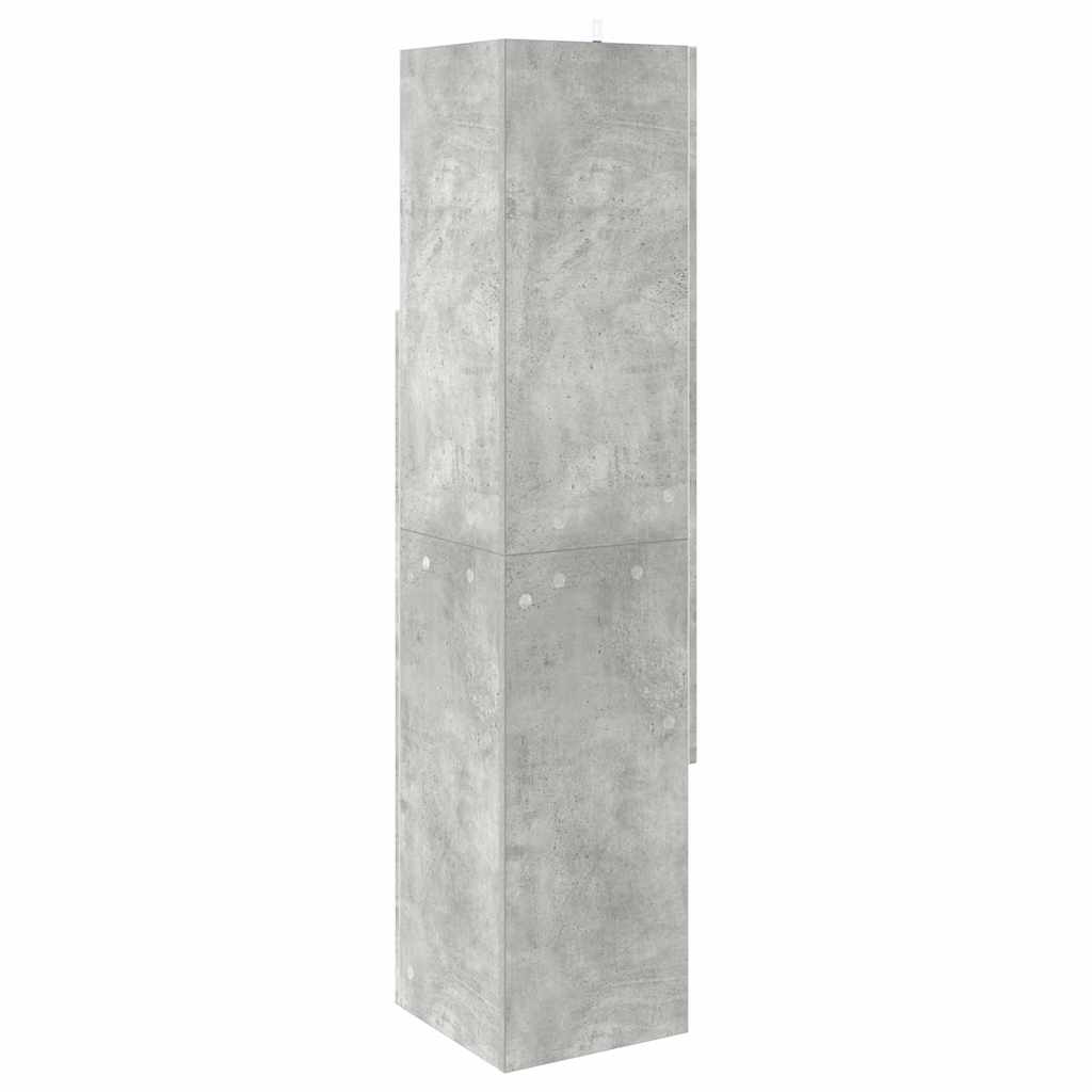 Hoekkast Beton Grijs 32x32x140cm Bewerkt hout is nu te koop bij PeponiXL, paradijselijk wonen!