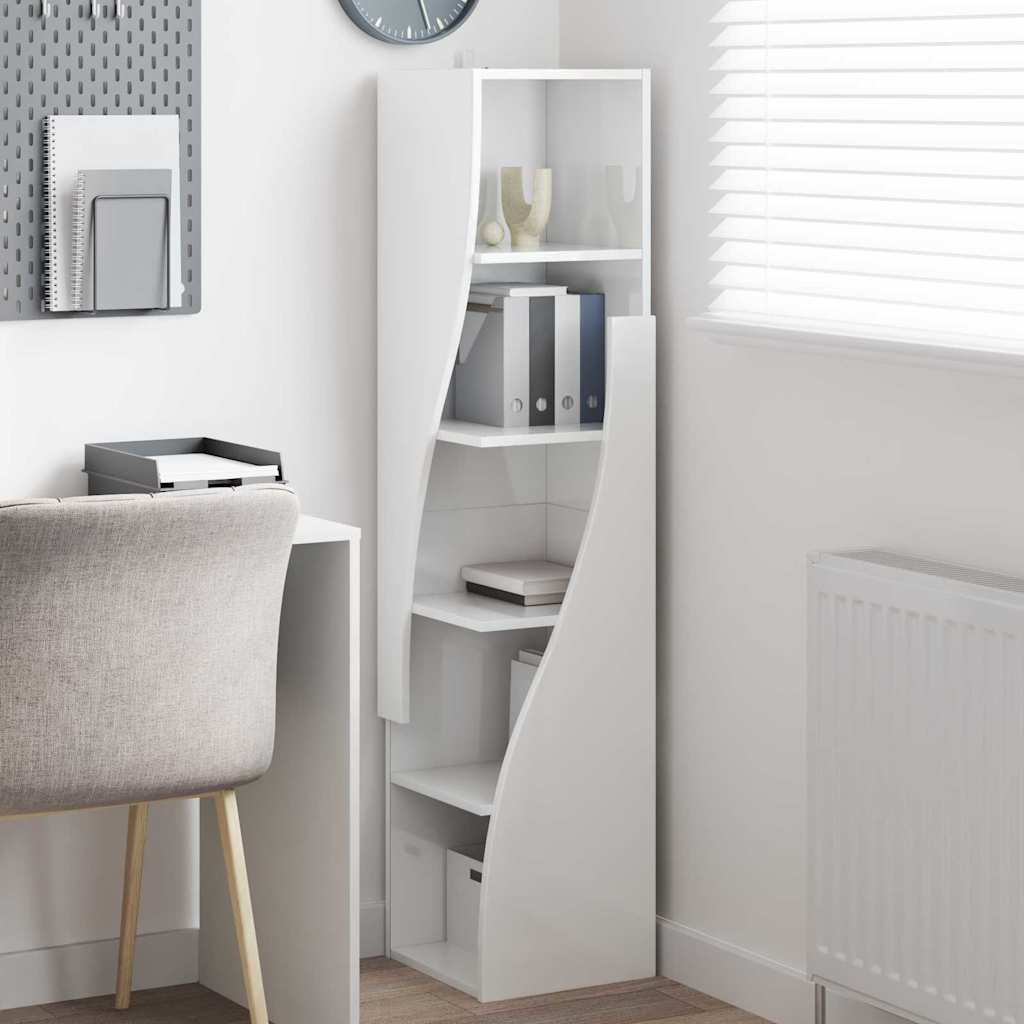 Hoekkast Wit 32x32x140cm Bewerkt hout is nu te koop bij PeponiXL, paradijselijk wonen!