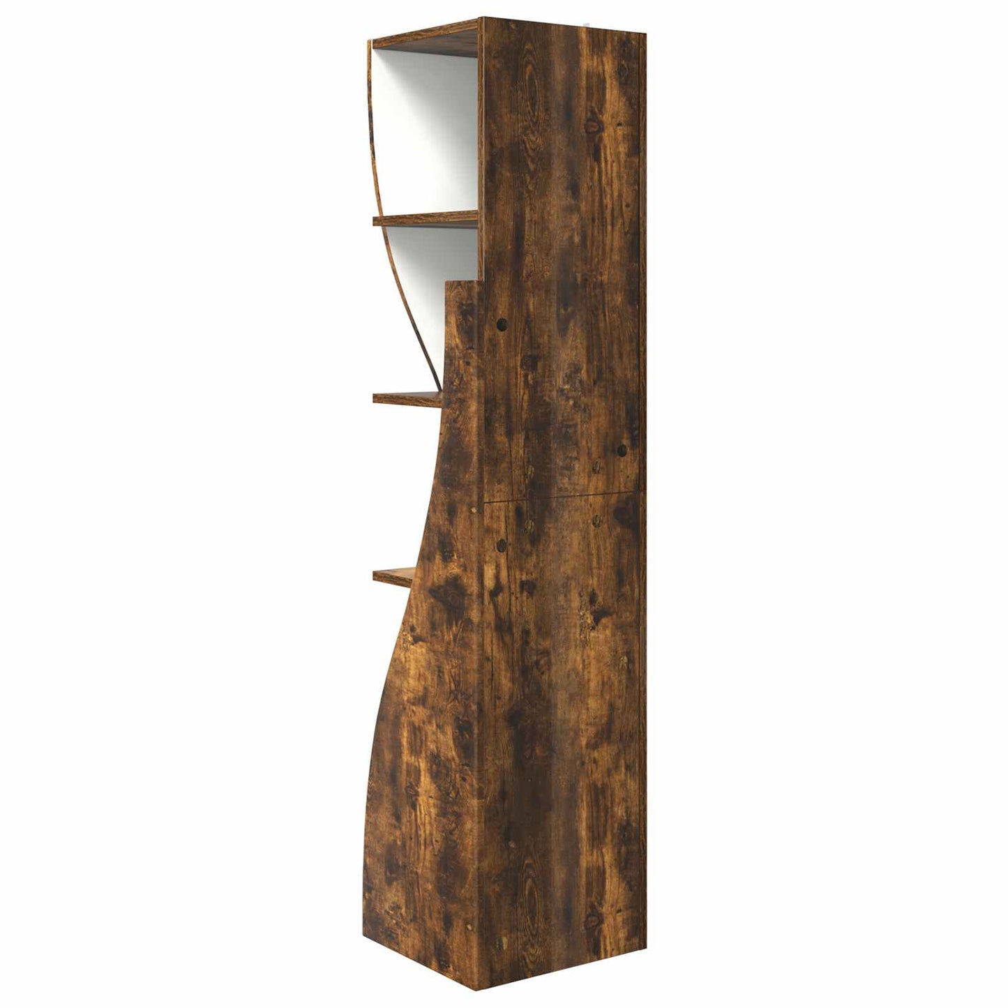 Hoekkast 32x32x140cm Bewerkt hout Gerookt eiken