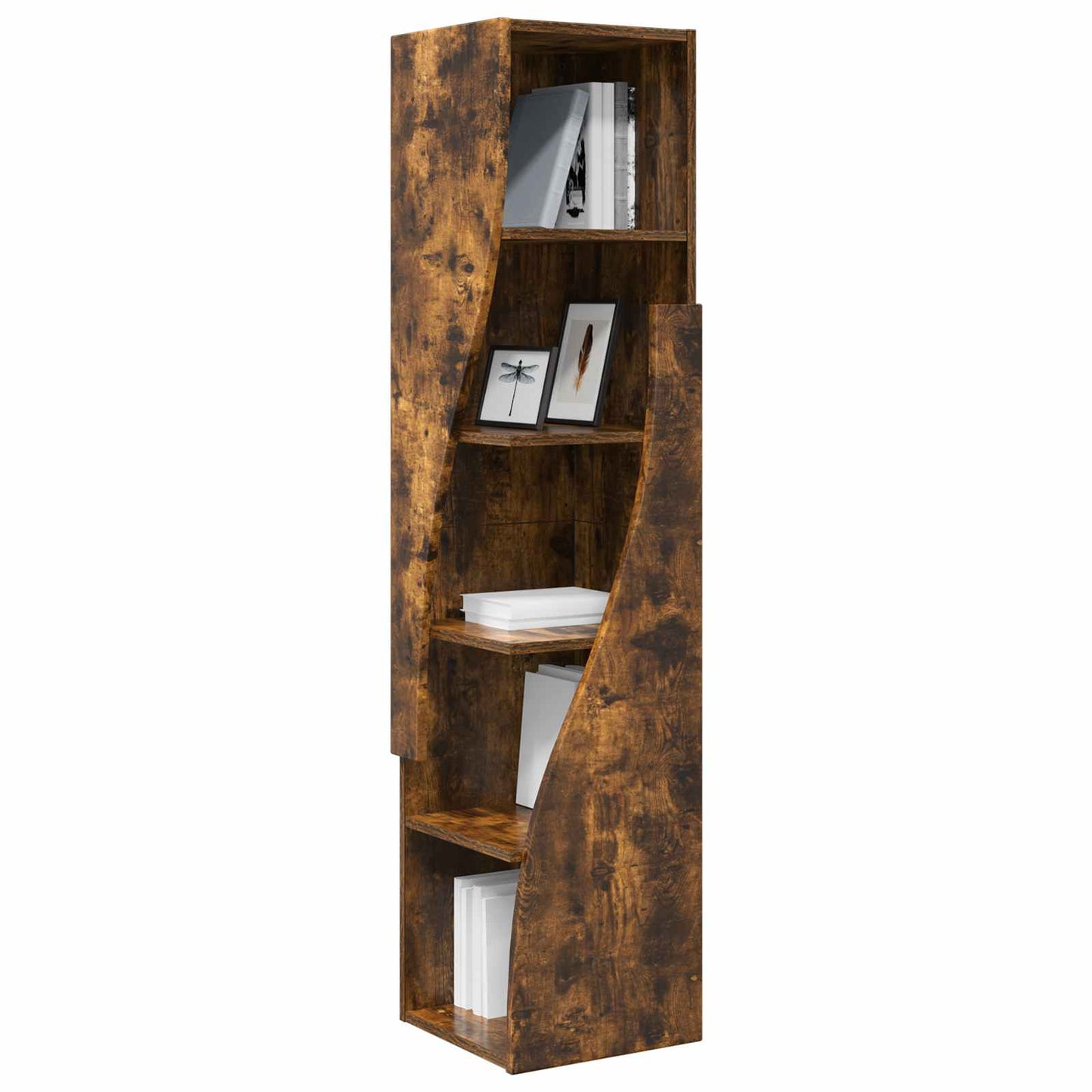 Hoekkast 32x32x140cm Bewerkt hout Gerookt eiken