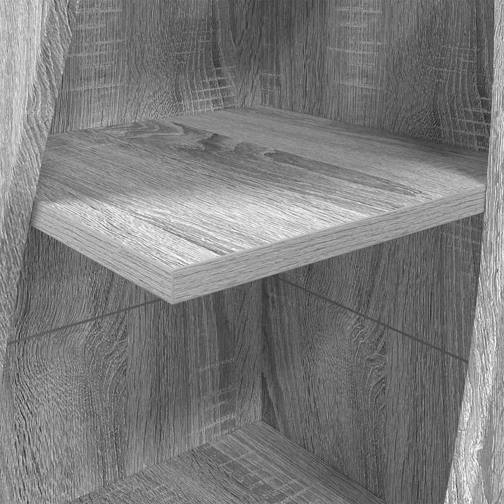 Hoekkast Grijs Sonoma 32x32x140cm Bewerkt hout