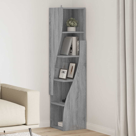Hoekkast 32x32x140cm Bewerkt hout Grijs Sonoma is nu te koop bij PeponiXL, paradijselijk wonen!