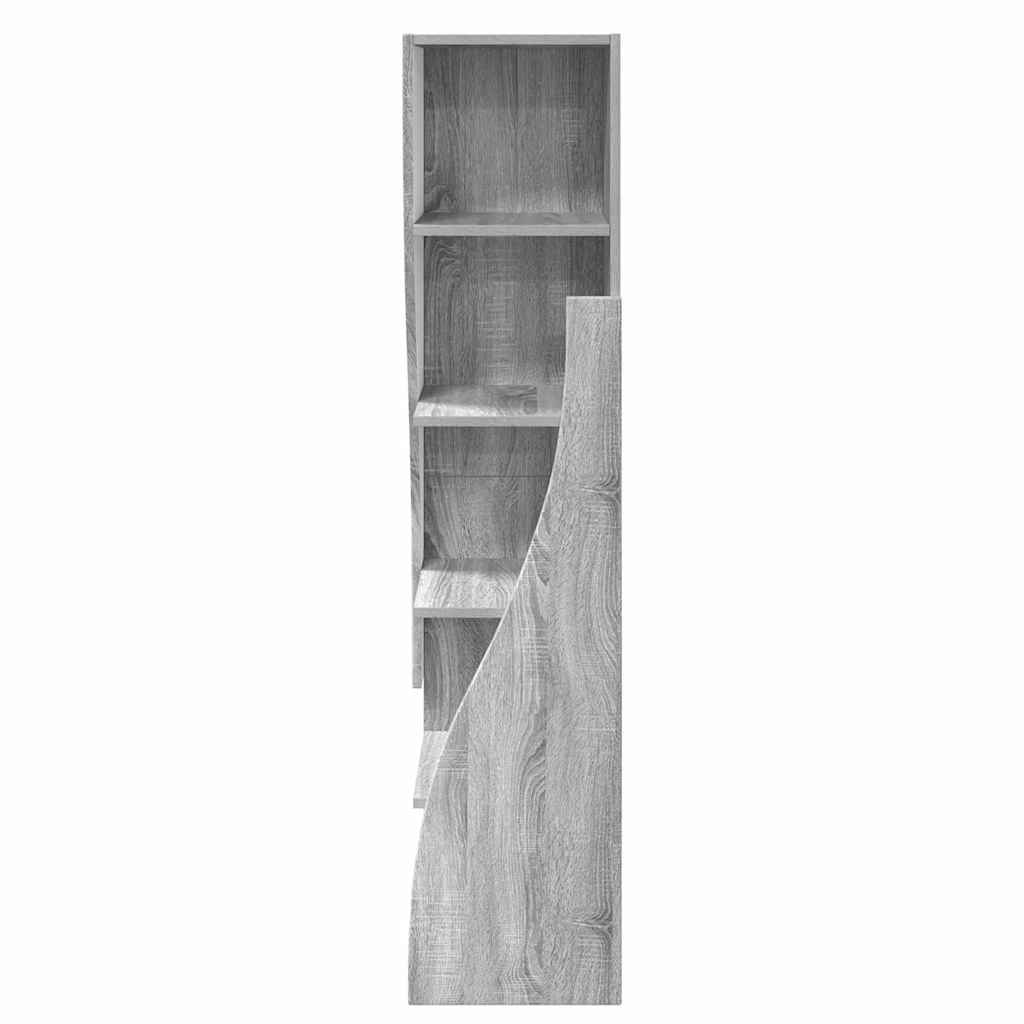 Hoekkast Grijs Sonoma 32x32x140cm Bewerkt hout